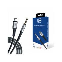 Audio kabelis AUX Cable USB-C Jack 3,5mm Black
