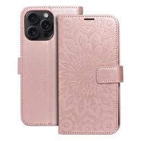 Viedtālruņa atveramais maciņš Apple iPhone 15 Pro Max Mezzo Book Mandala Rose Gold