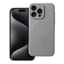 Viedtālruņa aizmugurējais vāciņš Apple iPhone 15 Pro Max Silicone Mag Grey