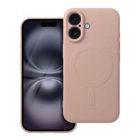 Viedtālruņa aizmugurējais vāciņš Apple Iphone 16 Silicon Mag case Pink