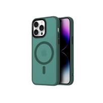 Viedtālruņa aizmugurējais vāciņš Apple iPhone 16 Pro Fashion Case MagSafe Dark Green, Transparent