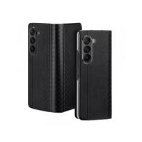 Viedtālruņa aizmugurējais vāciņš Samsung Galaxy Z Fold 5 5G Bril Leather Black