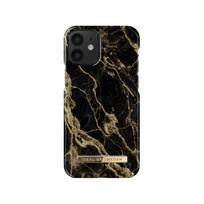 Viedtālruņa aizmugurējais vāciņš Apple iPhone 12 Pro Golden Smoke Marble Black, Gold, With Design