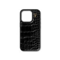 Viedtālruņa aizmugurējais vāciņš Apple iPhone 16 Pro Black Croco Black