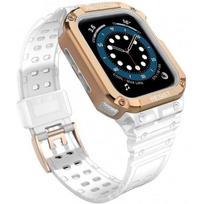 Hurtel Protect Strap Band Apple Watch 42/ 44/ 45mm Rose Gold/ Transparent