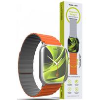 MOBILE ORIGIN Magnetinis laikrodžio dirželis II Apple Watch 44/ 45/ 46/ 49mm oranžinis/ pilkas