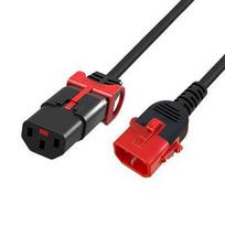 MicroConnect Powercord C13 IEC Lock+ - C14  IEC Lock Dual Locking black