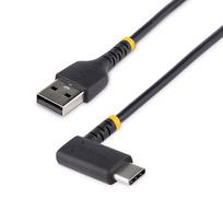StarTech.com 3ft (1m) USB-A to USB-C Fast Charging Cable, Rugged, Right-Angled, Charge  AND  Sync, 3A, USB 2.0, TPE Jacket and Aramid Fiber - USB Charging Cord
