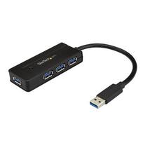 StarTech.com 4-Port USB 3.0 Hub (SuperSpeed 5Gbps) with Fast Charging – Portable USB 3.1 Gen 1 Type-A Laptop/Desktop Hub – USB Bus Powered or Self-Powered for High Performance – Mini/Compact