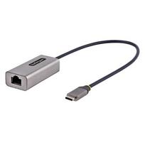 StarTech.com USB-C to Ethernet Adapter, USB 3.0 to Gigabit Ethernet Network Adapter – 10/100/1000Mbps, USB-C to RJ45 Ethernet Adapter (GbE), 12in Attached Cable, Driverless Installation