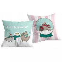 Pusheen: Kalėdinė pagalvėlė - 40 x 40 cm, dvipusė