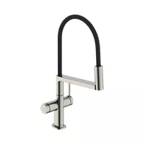Hansgrohe Talis Select M54 PowderSpray – kriauklės maišytuvas su lanksčiu rankenėle ir dušo galvute, EcoSmart, nerūdijančio plieno išvaizda 72861800