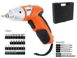Įkraunamas 3,6 V elektrinis atsuktuvas su ličio akumuliatoriumi ir mini grąžtu