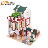 3D Miniatiūrinis namas Hongda Migloto lietaus arkada - namas DMH-M2021, Miniature house kits