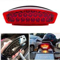 Motociklo galinis žibintas Universalus valstybinio numerio ženklo LED galinis stabdžių žibintas "Honda Suzuki Ducati Monster M1000 S4R S2R 400 620 900 Vesp Raudonas apvalkalas