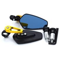 (Auksinis (mėlynas lęšis))Motociklų baro galinis veidrodėlis Moto galinio vaizdo veidrodėliai, skirti YAMAHA dragstar 650 pw 80 fz1 fz6s mt03 mt07 virago 535