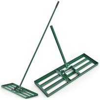 Costway vejos išlyginimo grėblys su ergonomiška rankena žemei 75 x 25 cm žalias