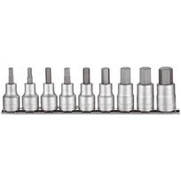Galvučių su antgaliais rinkinys Teng Tools M1209AF; 1/2''; 9 vnt.