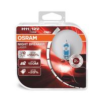 OSRAM automobilių lemputės H11 55W 12V  NIGHT BREAKER LASER +150%
