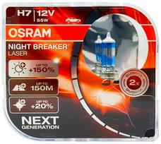 OSRAM automobilių lemputės 55W 12V H7 NIGHT BREAKER LASER +150%