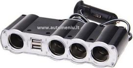 SKIRSTYTUVAS 4 LIZDŲ 12v + 2 USB
