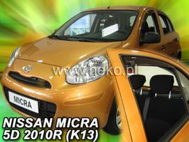 NISSAN MICRA K13 5 durų 2010 → 2017(+OT) Langų vėjo deflektoriai keturioms durims