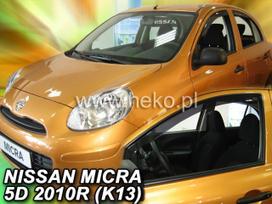 NISSAN MICRA K13 5 durų 2010 → 2017 Langų vėjo deflektoriai priekinėms durims