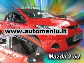 MAZDA 2 5 durų 2009 → 2014 Langų vėjo deflektoriai priekinėms durims