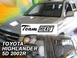 TOYOTA HIGHLANDER 5 durų 2001 → 2007 (+OT) (versija USA) Langų vėjo deflektoriai keturioms durims