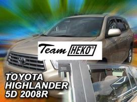 TOYOTA HIGHLANDER 5 durų 2007 → 2013 (+OT)(versija USA) Langų vėjo deflektoriai keturioms durims