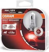 OSRAM automobilių lemputės 60/55W 12V H4 NIGHT BREAKER SILVER +100%