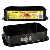 Stačiakampė kepimo forma tortams desertams 34 cm x 24 cm juoda