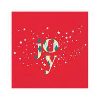 Kalėdinės servetėlės „Joy“, raudonos, 33×33 cm (20 vnt.)