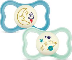 MAM - Air Night Silk 2p Box V - Blue - 16-36m