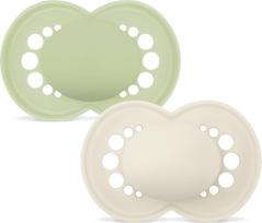MAM - Orig Silk Pacifier 2-Pack - Green - 16-36 months