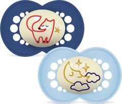 MAM - Original Night Silk 2p Box V - Blue - 6-16 months