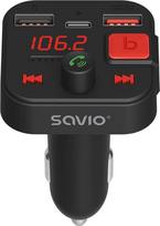 Savio FM transmitter, Bluetooth 5.3, QC 3.0 charger, LED display, Bass Boost, TR-15, black