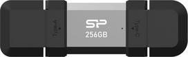 Silicon Power 256GB | Silver | USB Type-A and USB Type-C | Dual USB Drive | Mobile C51