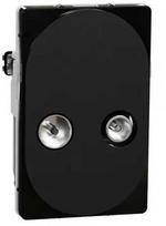 LK® Vieno antenos lizdo kilpinė dėžutė, TV/R, 1½ modulio, juoda
