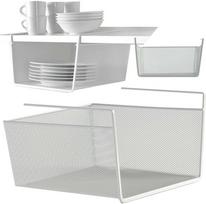 Metalinė pakabinama lentyna virtuvei 28 cm balta