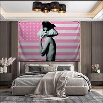 America L-Lady Gaga Singer USA Flag For Garden Flags Party Living Room Home Balcony Wall Decor Banner Bedroom Tapestry Outdoor 29x37in