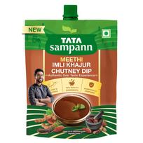 Tata Sampann Meethi Imli Khajur Chutney Užtepėlė 200 g Saldžiarūgštis Tamarindų Datulių Padažas Užkandžiams