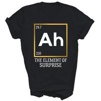 Ach Netikėtumo Elementas Chemija Mokslas Humoras Unisex Marškinėliai Dovana L
