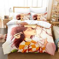 Naujas Mados Inuyasha Patalynės Komplektas Viengulis Twin Pilnas Queen King Dydžio Lovos Komplektas Suaugusiems Vaikams Miegamojo 3D Anime Paklodės ir Pagalvių Užvalkalai 70x133cm 2pcs