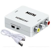 USB adapterio garso muzikos keitikliai, HDMI į AV/RCA signalo keitiklis 1080p balta,