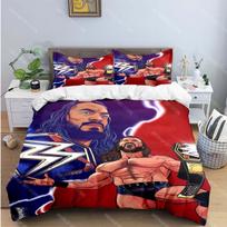Fashion 3D Wrestling Sports W-Wwe Print Bedding Sets Bed Supplies Set Duvet Cover Bed Comforter Set Bedding Set Luxury Gift EU Single 135x200cm