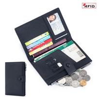 Rfid Multifunkcinė Kelioninė Paso Piniginė Kortelių Laikiklis Moteriška Odinė Plona Piniginė Bilietų Dangtelio Laikiklis Užtrauktuko Kišenė Kortelių Laikiklis
