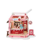 3D Miniatiūrinis namas Rolife Braškinio pieno dėžutė DS034, 73 d., Miniature house kits