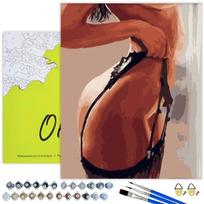 Tapyba pagal skaičius Seksuali moteris Rėmelyje Oh Art! 40x50 cm, 40x50 cm
