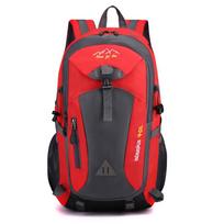 40L Unisex Lauko Alpinizmo Kuprinė: Didelė talpa sportui, mokyklai, kelionėms ir kasdieniam naudojimui raudona
